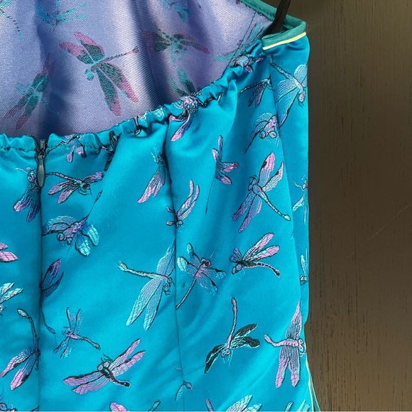 Vintage Dragonfly 100% Silk Cheongsam Tie Halter - Picture 8 of 13